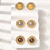 Brass Stud Earrings for Women KK-CBA9D38-02G-1