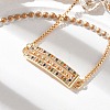 Brass Micro Pave Cubic Zirconia Slider Bracelets KK-R217-52G-3