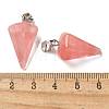 Cherry Quartz Glass Pendants G-B127-13P-06-3