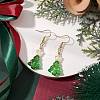 Glass Dangle Earrings for Women EJEW-JE05993-2