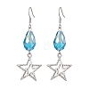 Alloy Star Dangle Earrings EJEW-JE05873-1