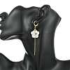 Natural Cultured Freshwater Pearl & Natural Freshwater Shell Earrings for Women EJEW-JE07275-4