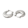 304 Stainless Steel Hoop Earrings for Women EJEW-Z026-19P-2