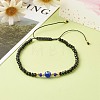 Adjustable Nylon Thread Braided Bead Bracelet BJEW-JB06441-02-2