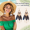 2Pairs 2 Colors Feather Chandelier Earrings EJEW-TA0001-81D-7