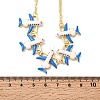 Brass Enamel Pendant Necklaces NJEW-B157-07G-01-5