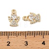 Brass Micro Pave Cubic Zirconia Charms KK-C155-03G-01-3