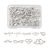 36Pcs 9 Styles 201 Stainless Steel Connector Charms STAS-PJ0001-32-1