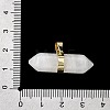 Natural Quartz Crystal Double Terminal Pointed Pendants G-NH0001-15G-05-3