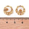 Brass Micro Pave Cubic Zirconia Charms KK-B102-25G-3