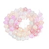 Transparent Crackle Glass Beads Strands GLAA-Q115-04A-01-2