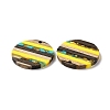 Transparent Resin & Walnut Wood Pendants RESI-TAC0017-68A-02-2
