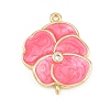 Brass Enamel Connector Charms KK-L275-57G-01-1