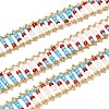 Handmade Glass Seed Beaded Chains CHC-K017-02G-1
