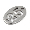 Non-Tarnish 304 Stainless Steel Flat Round Connector Charms STAS-L279-021P-2