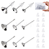 300Pcs 3 Size 304 Stainless Steel Post Stud Earring Settings FIND-DC0001-11-1