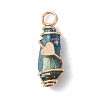 5Pcs 5 Styles Electroplated Natural Quartz Crystal Copper Wire Wrapped Pendants PALLOY-JF03431-3