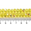 AB Color Plated Transparent Electroplate Beads Strands EGLA-H104-06C-4