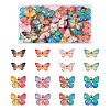 48Pcs 8 Styles Translucent Resin Pendants FIND-SW0001-27-10