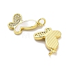 Brass Micro Pave Cubic Zirconia Pendants KK-K365-11C-G-2