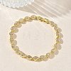 Teardrop Brass Micro Pave Clear Cubic Zirconia Link Chain Bracelets for Women BJEW-C156-07A-G-2