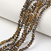 Electroplate Transparent Glass Beads Strands EGLA-A034-T2mm-P09-1