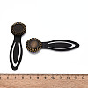 Alloy & Iron Bookmark Cabochon Settings PALLOY-N184-01AB-3