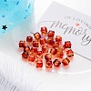Two Tone Transparent Spray Painted Acrylic Beads X-ACRP-T005-10mm-26-M-3