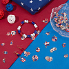 Independence Day Themed Zinc Alloy Enamel Pendants ENAM-BM0001-45-4