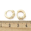 Brass Clear Cubic Zirconia Hoop Earrings EJEW-Q014-25G-3