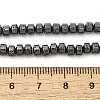 Electroplated Natural Lava Rock Beads Strands G-L606-C02-01D-4