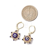 Star of David & Evil Eye Handmade Glass Seed Beads Leverback Earrings EJEW-MZ00389-04-3