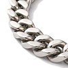 Tarnish Resistant 201 Stainless Steel Cuban Link Chain Bracelets BJEW-H612-03P-2