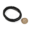 Natural Lava Rock & Glass Round Beaded Bracelets BJEW-G732-02A-6