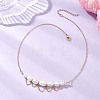 Natural Cultured Freshwater Pearl Rice Graduated Beaded Necklaces with 304 Stainless Steel Cable Chains NJEW-TA00226-1