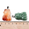 Natural & Synthetic Mixed Gemstone Pendants G-P520-10P-3