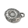 304 Stainless Steel Pendant Cabochon Settings STAS-P422-03P-2