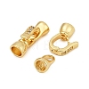 Brass Micro Pave Cubic Zirconia Fold Over Clasps KK-P164-05G-1-3