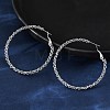 304 Stainless Steel Hoop Earrings EJEW-S250-02B-P-3