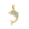 Ocean Brass & Rhinestone Pendants RB-CBA4B36-04G-04-1