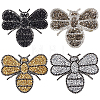 8Pcs 4 Colors Rhinestones Sew on/Iron on Patches DIY-GF0014-04-1