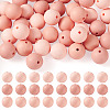 45Pcs 3 Colors Round Silicone Focal Beads SIL-TAD0001-01F-1