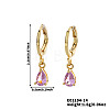 Fashionable Couple Waterdrop Sparkling 925 Sterling Silver Cubic Zirconia Dangle Hoop Earrings for Daily Wear and Parties CU5155-1-2