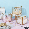 Gold Edged Transparent Plastic Packing Boxes CON-WH0107-113A-4