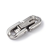 Non-Tarnish 304 Stainless Steel Fold Over Clasps X-STAS-G307-11A-P-3