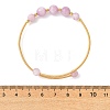 Copper French Wired & Round Natural Kunzite Cuff Bangles for Women BJEW-JB13989-4