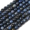 Natural Grade AA Dumortierite Quartz Round Bead Strands G-P075-43-6mm-4