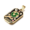 Tarot 304 Stainless Steel Enamel Pendants STAS-M119-09H-G-3