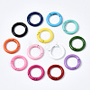 Spray Painted Eco-Friendly Alloy Spring Gate Rings PALLOY-T080-01-NR-2