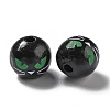 Halloween Spray Painted Wood Beads X1-WOOD-C002-03-3